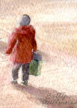 "Lonely Journey" by Betty Willmore, Cambridge WI – Watercolor